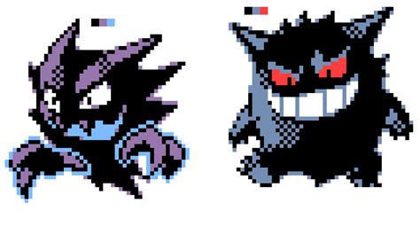 Shiny Haunter and Gengar sprites (+ Color Pallet) by LenaTheUmbreon on ...