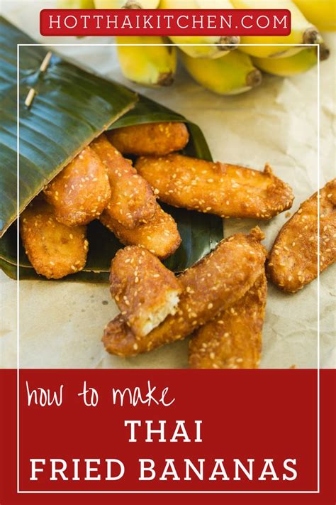 Thai Fried Bananas กล้วยแขก (gluay kag) | Recipe | Fried bananas, Banana recipes, Fried banana ...