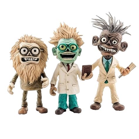 Halloween Concept, Scary Figures For Halloween Decor, Doll Crazy Professor And Scary Monster ...