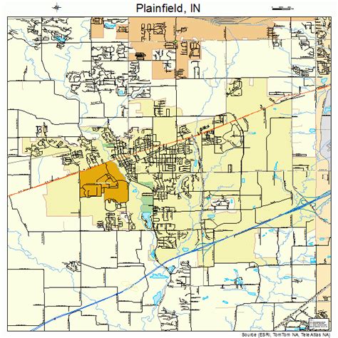 Plainfield Indiana Street Map 1860246