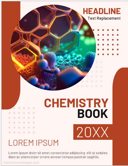 Chemistry Book Cover Page Template | MS Word Cover Page Templates