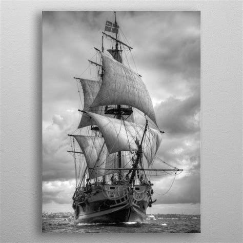 'Sail Ship' Poster by Sam Kal | Displate | Ship poster, Pirate ship ...