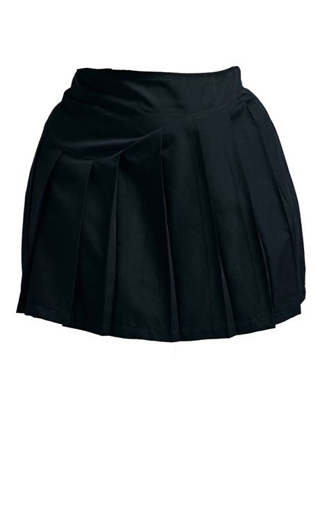 Plus Black Pleated Mini Skirt | Plus Size | PrettyLittleThing USA