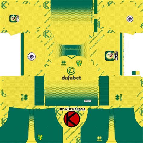 Norwich City FC 2019/2020 Kit - Dream League Soccer Kits - Kuchalana