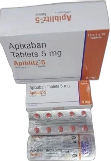 Apixaban 5 Mg Tablet at Rs 200/box | Cardiac Drugs in Hingna | ID ...