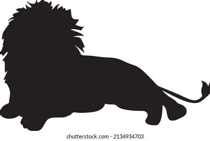 Lion Silhouette Black White Stock Vector (Royalty Free) 2134934703 ...