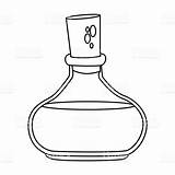 Potion Bottle Clip Art Black And White Sketch Coloring Page sketch template