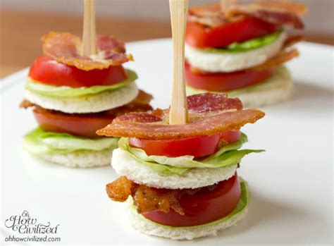 Blt tea sandwiches, Tea party food, Tea sandwiches