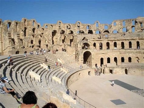 Breathtaking Roman Amphitheater In El Jem Tunisia Photo Vide With The ...