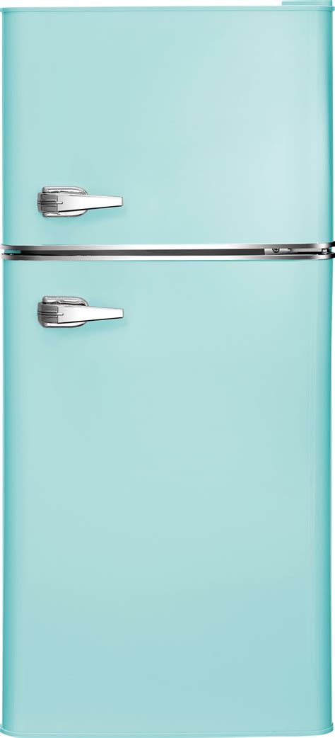 Insignia™ 4.5 Cu. Ft. Retro Mini Fridge with Top Freezer Mint NS ...