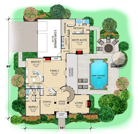 Mediterranean Dream Home Plan - 36478TX | Architectural Designs - House ...