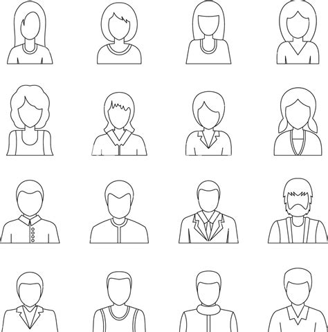 People Outline Vector at Vectorified.com | Collection of People Outline Vector free for personal use