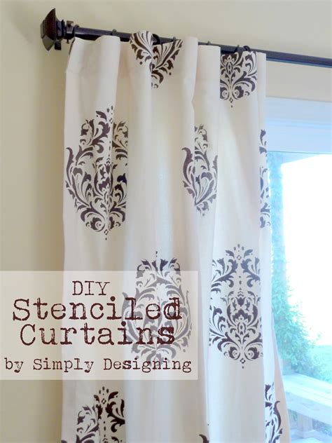 DIY Stenciled Curtains and a {GIVEAWAY} from Cutting Edge Stencils