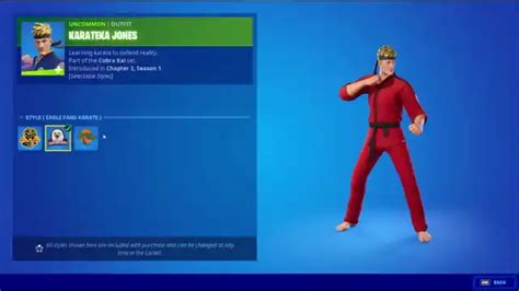 All Cobra Kai Characters Skins in Fortnite - Touch, Tap, Play