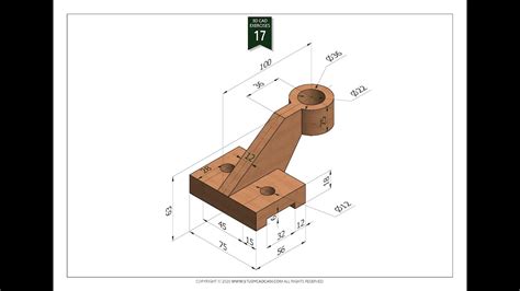 17 3D CAD EXERCISES SOLIDWORKS - YouTube