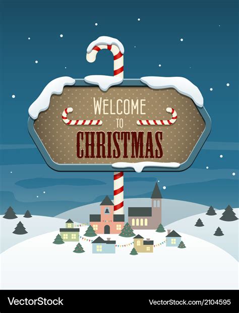 Welcome to Christmas Royalty Free Vector Image