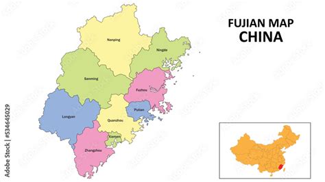 Fujian China PowerPoint Map Slides Fujian China Map PPT, 55% OFF