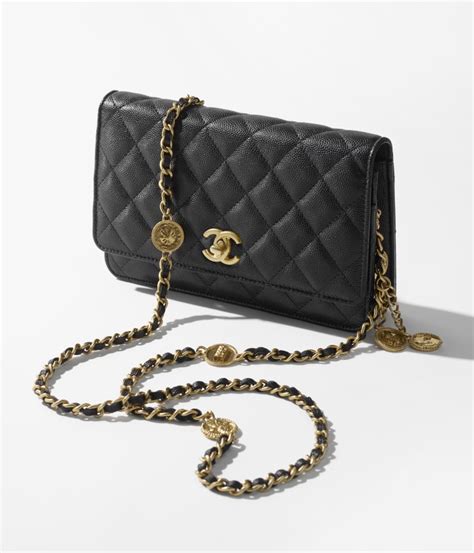 Wallet On Chain Grained Calfskin Gold-tone Metal, Black — Fashion CHANEL | lupon.gov.ph