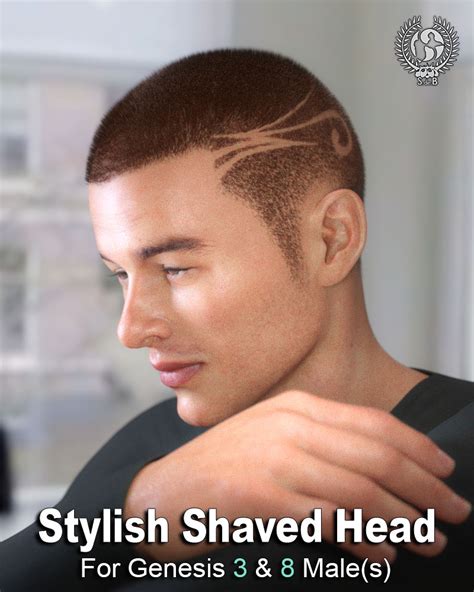 Stylish Shaved Hair For Genesis 3 And 8 Male(s) | Daz 3D