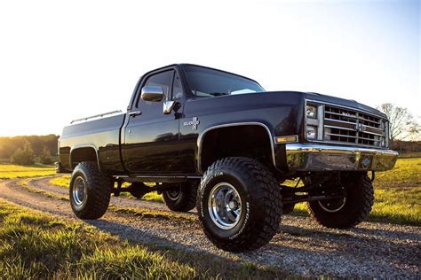 Old Black Lifted Chevy Trucks