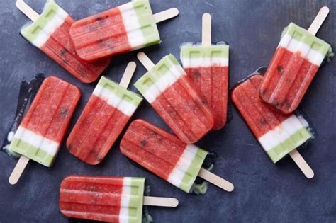 Layered Watermelon Ice Pops Recipe