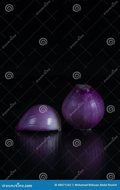 Onion in dark on black stock photo. Image of industries - 48671242