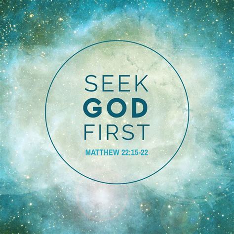 "Seek God First" Matthew 22:15-22 - First Baptist Church Aledo, IL