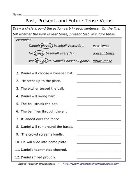 Grade 4 English Worksheets Verbs - Worksheets Joy