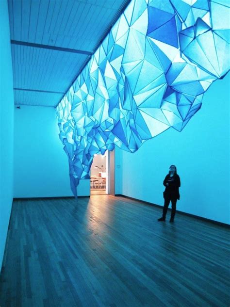 Gorgeous Iceberg Sculpture Made of Tissue Paper and Staples