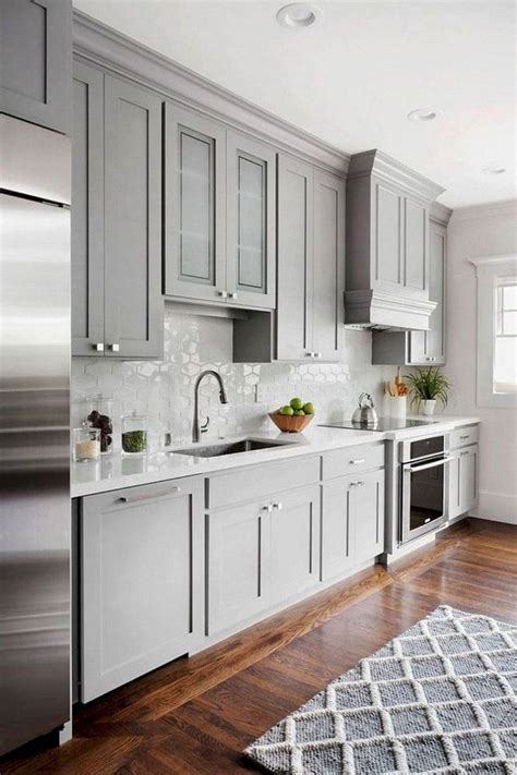 12 Incredible Farmhouse Gray Kitchen Cabinet Design Ideas | Shaker ...