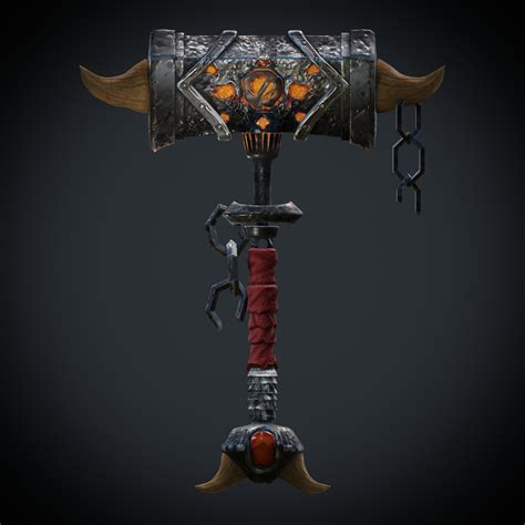 ArtStation - Fantasy Hammer - 2D Concept Art to 3D Model