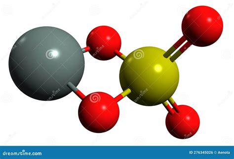 3D Image of Iron II Sulfate Skeletal Formula Stock Illustration ...