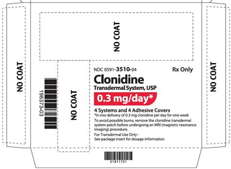 Clonidine Patch - FDA prescribing information, side effects and uses