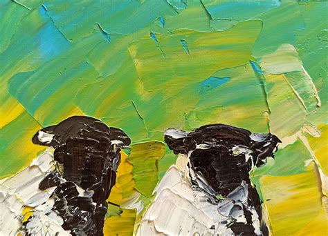 Sheep Painting Farmhouse Original Art Animals Artwork Canvas | Etsy