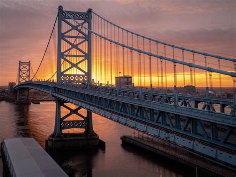 Ben Franklin Bridge, Philadelphia, PA [OC] : r/bridgeporn