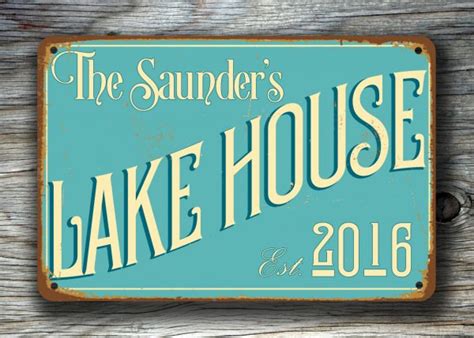 PERSONALIZED LAKE HOUSE Sign | Classic Metal Signs