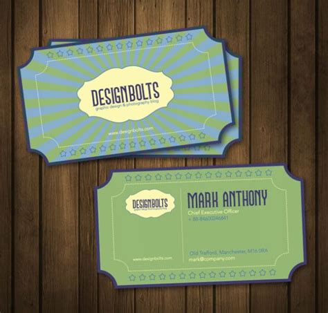 Beautiful Retro Business Card Template | All Form Templates
