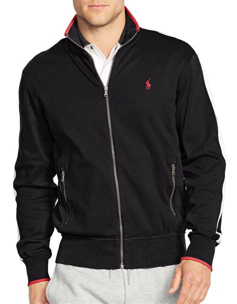 Polo ralph lauren Full-zip Interlock Track Jacket in Black for Men ...