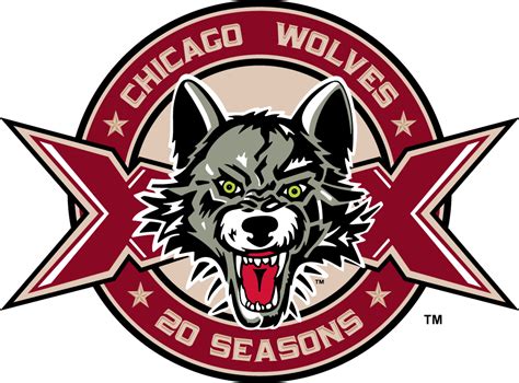 Chicago Wolves Anniversary Logo - American Hockey League (AHL) - Chris Creamer's Sports Logos ...