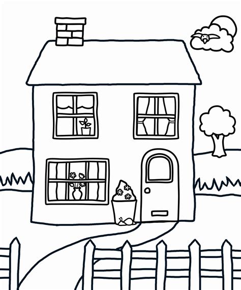 Printable House Colouring In Picture Printable Coloring Pages