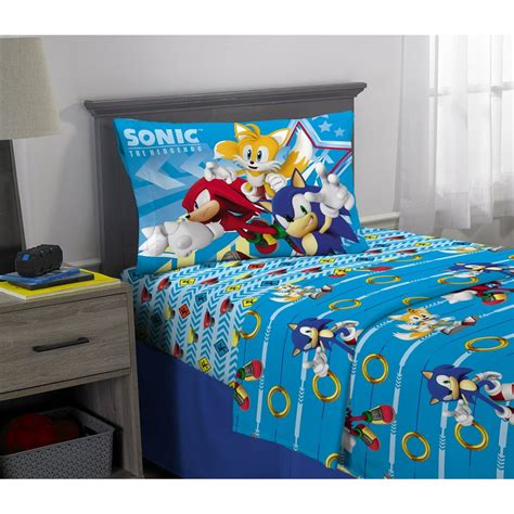 Sonic the Hedgehog Kids Super Soft Microfiber Bedding Sheet Set, Blue - Walmart.com - Walmart.com