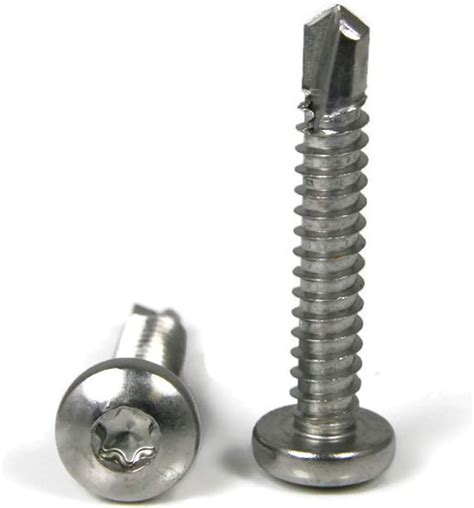 #12-14 Pan Head Torx Self Tapping Screws 410 Stainless Steel Self Drilling TEK Point #12-14 x 1 ...