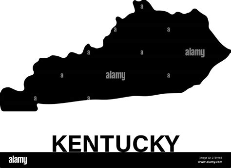 Kentucky state map silhouette icon Stock Vector Image & Art - Alamy