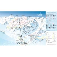 Detailed piste map of Pitztaler Gletscher Ski Resort - 1993 | Tyrol ...