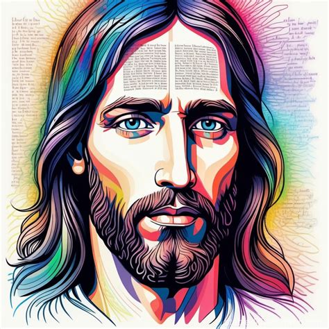 Graceful Jesus Christ Illustration in Bible Verses | Stable Diffusion Online