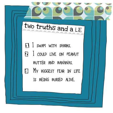 Two Truths and a Lie | Drama ideas, Truth, Lie