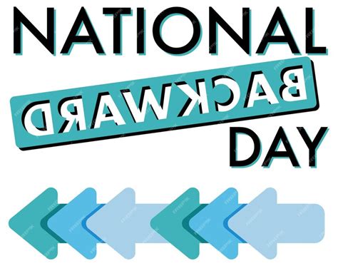 Free Vector | National backward day banner design