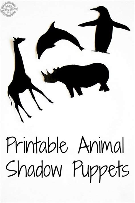 Easy Animal Shadow Puppets Craft with Printable | Kids Activities Blog