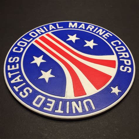 United States Colonial Marine Corps Emblem Coaster 3D model 3D printable | CGTrader