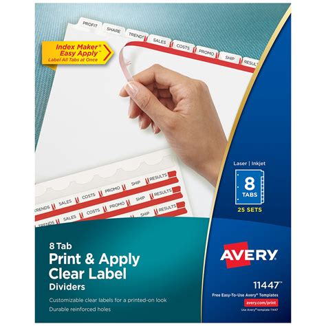 Avery 11447, Index Maker Print & Apply Label Dividers | Quill.com